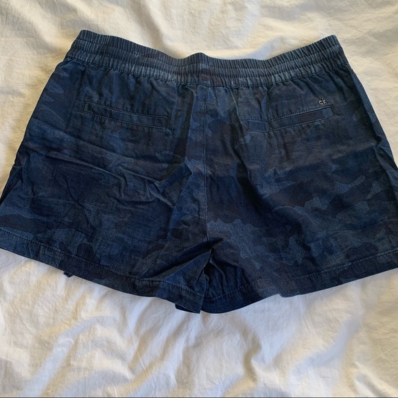 Calvin Klein Navy Blue Camo Shorts - Picture 2 of 4